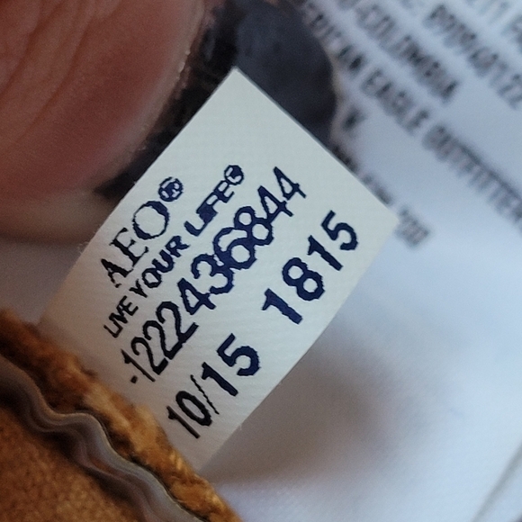 American Eagle Goldenrod Corduroy Snap Front Mini Skirt - Picture 7 of 8